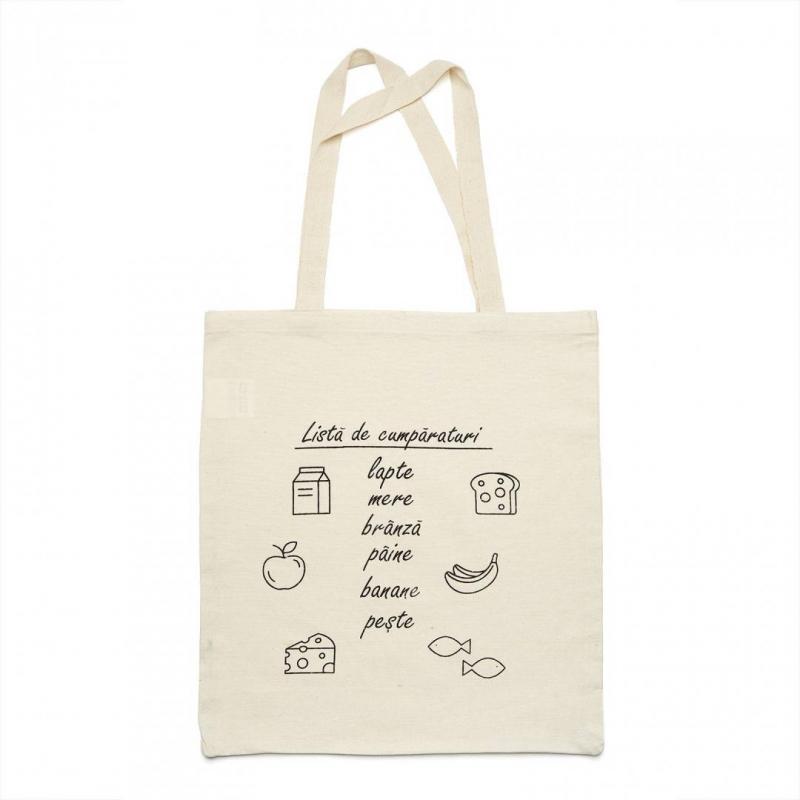 Sacosa Heinner cumparaturi bumbac cu print