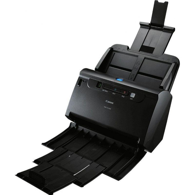 Scanner Canon DRC230, dimensiune A4, tip sheetfed, duplex, viteza de scanare: Alb-negru : 30 ppm/60ipm, Color: 30ppm/60ipm, rezolutie optica 600dpi, senzor CIS, alimentator 60 coli, software inclus: Driver ISIS/TWAIN, CapturePerfect, CaptureOnTouch, inter