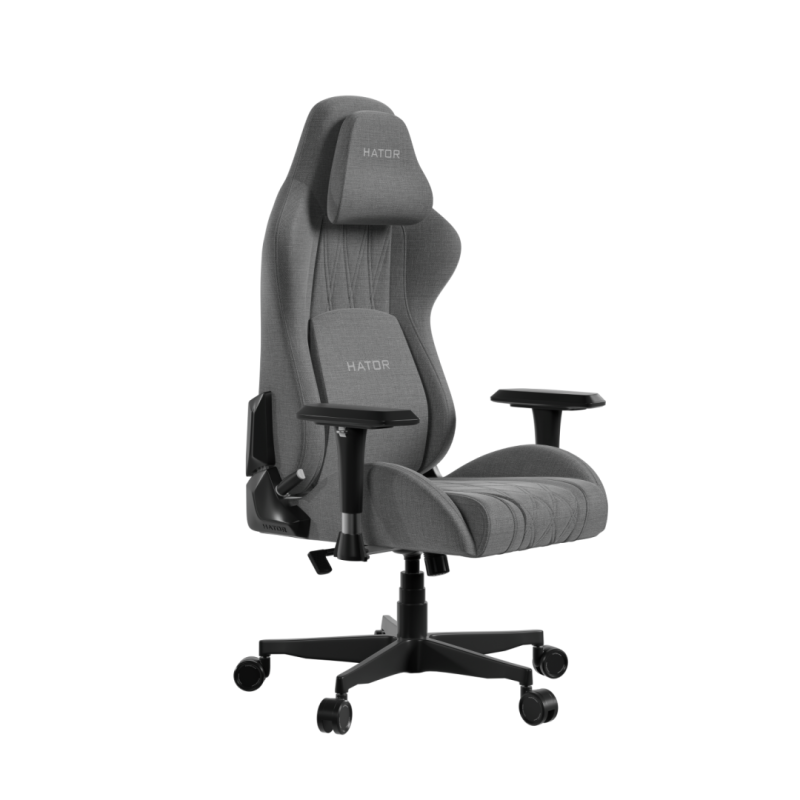 Scaun gaming Hator Darkside 3M Fabric, material cadru: Oțel, Țesătură CloudTouch™, piston cu gaz: Certificat SGS Clasa 4, cotiere: Ergonomice, 2D, bază cu 5 brațe ranforsate, realizată din PU armat, material de bază: spumă cu densitate mare InfuseFoam, di