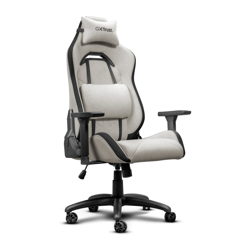 Scaun gaming Trust GXT 723B Ruya Comfortable, 5 roti, ridicare pe gaz clasa 4, adjustabil pe inaltime, material elastic fabric, greutate maxima suportata 150 kg, negru