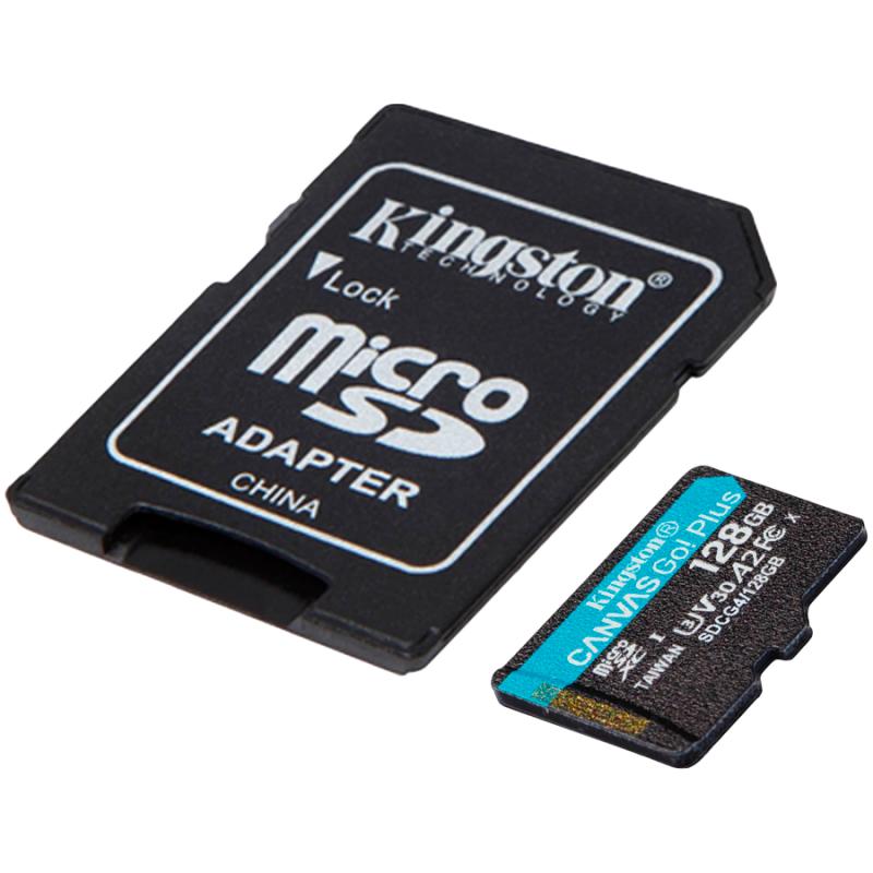 Carde de Memorie MicroSDXC Kingston Canvas GO PLUS 128GB Adaptor SD Class 10