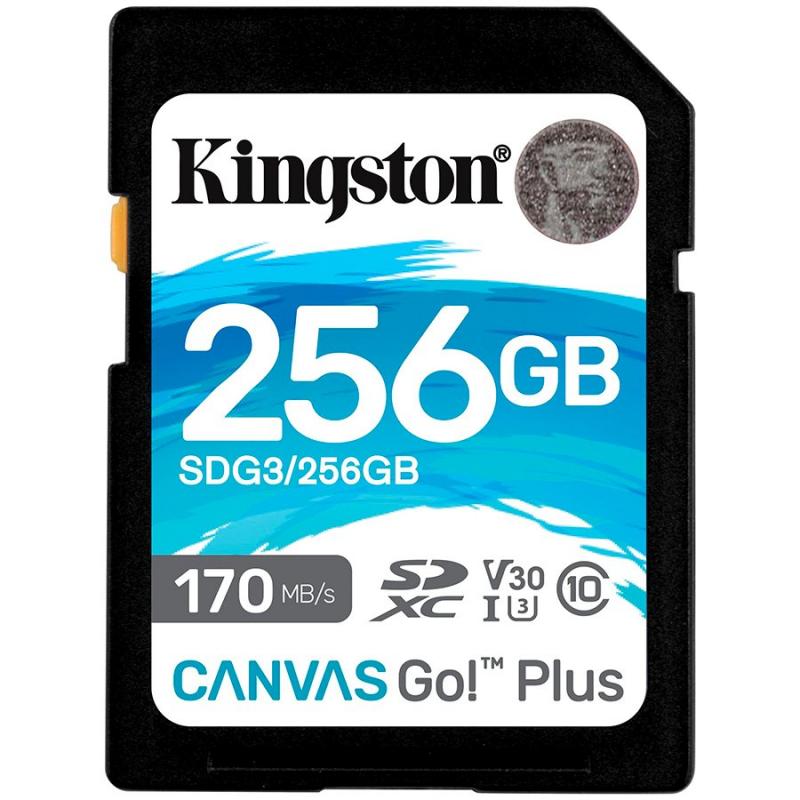Card de Memorie SDXC Kingston Canvas GO Plus, 256GB, Class 10