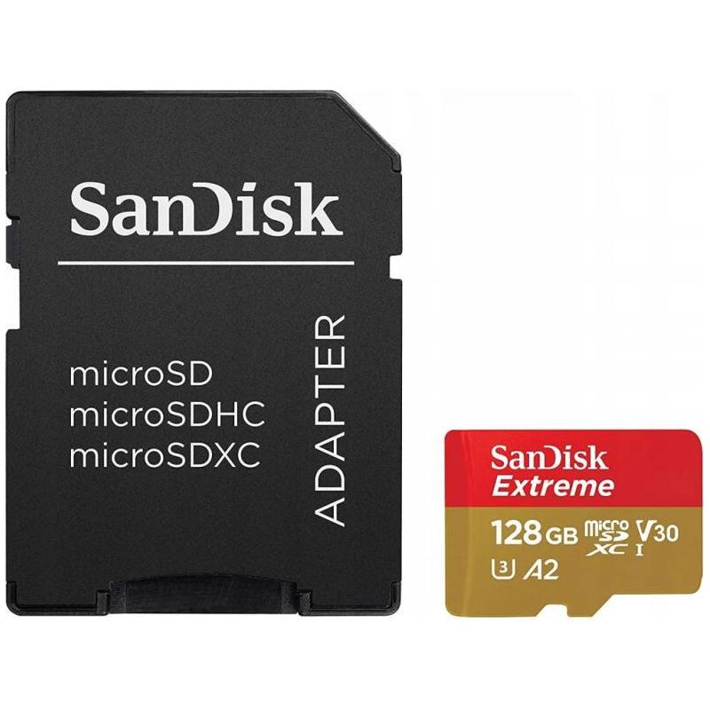 Card de Memorie MicroSDXC SanDisk, 128GB, UHS-I, Class 10, 80MB/s + Adaptor