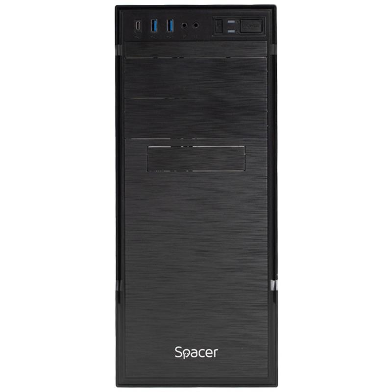 Carcasa SPACER SPCS-OC-APOLLO-250W Mid Tower NEGRU, Sloturi Expansiune 6, Drive Bays: 2x5.25