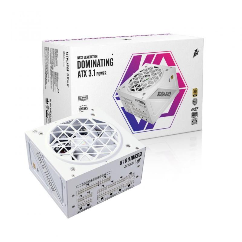 Sursa PC 1stPlayer 1000W, 80 PLUS Platinum, Full Modular, ATX 3.1, PCIe 5.1, MES ID