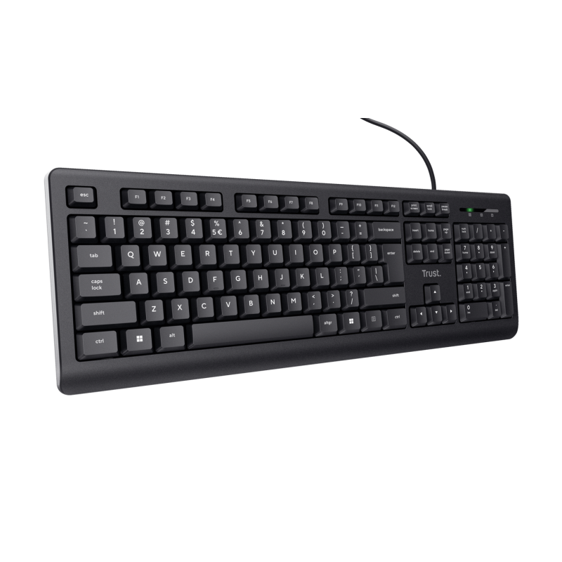 Tastatura cu fir Trust, negru