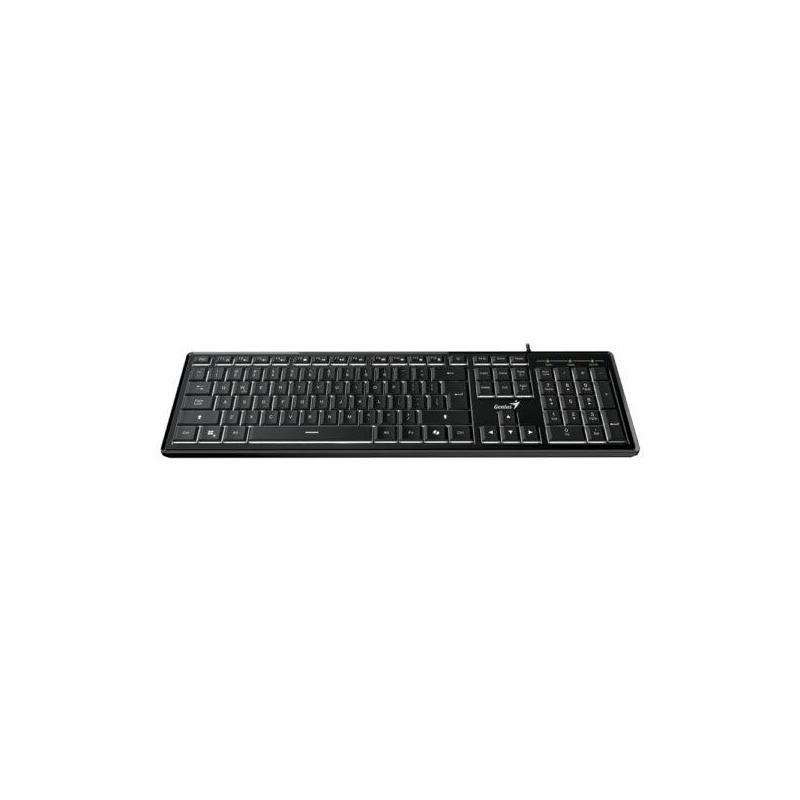 Tastatura Genius USB, multimedia, 104 taste + 12 taste multimedia, negru
