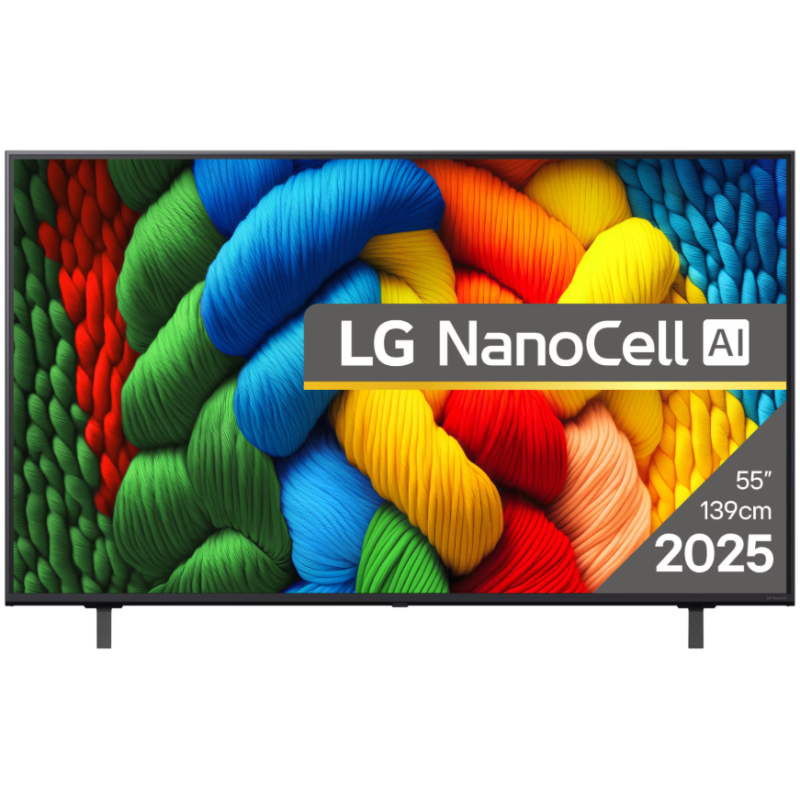 Televizor LG NanoCell 55NANO80A3B, 139 cm, Smart, 4K Ultra HD, Clasa G (Model 2025)