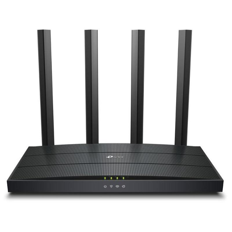 TP-LINK Wireless Router AX1500 WI-FI6, DUAL-BAND, ARCHER AX12; Standarde wireless: IEEE 802.11ax/ac/n/a 5 GHz, IEEE 802.11n/b/g 2.4 GHz, viteze wireless: 5 GHz: 1201 Mbps (802.11ax) 2.4 GHz: 300 Mbps (802.11n), 4 x antene fixe, mod router, mod access poin