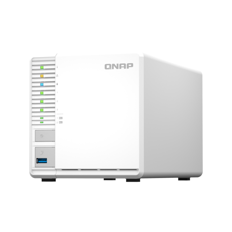 NAS QNAP 262 3-Bay, CPU Intel Celeron N5105/N5095 4-core/4-thread Processor, RAM 8 GB (onboard, not expandable), HDD 3.5