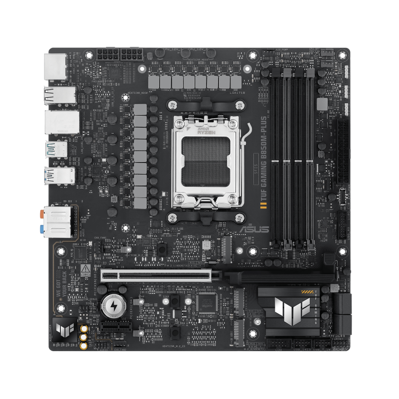 Placa de Baza ASUS TUF GAMIG B850M-PLUS AM5, 4x DDR5, 1x DP 1x HDMI, 1x PCIE 5.0 x16 1x PCIE 4.0 x16 1x PCIE 4.0 x1, 3x M.2, 4x SATA 6GB/s, mATX