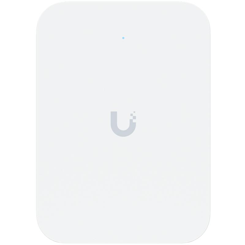Ubiquiti UniFi U70IW Wall mounted WiFi 7 AP with 4 spatial streams and an integreated 2.5GbE PoE switch desined for hospitality enviorments