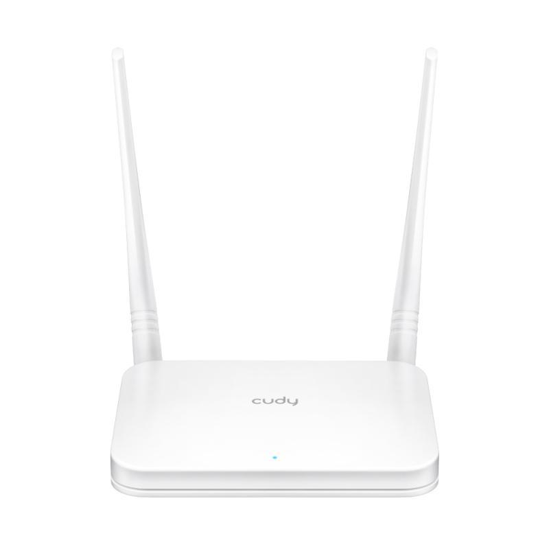 CUDY N300 Wi-Fi Router, Chipset MediaTek, 802.11b/g/n,300Mbps at 2.4GHz, 4 × 10/100Mbps Ports, 2 × 5dBi fixed antennas, WiFi router/AP/ Repeater/WISP Mode, Guest network, WPS, DDNS, VPN Client, IPv6, Cudy APP