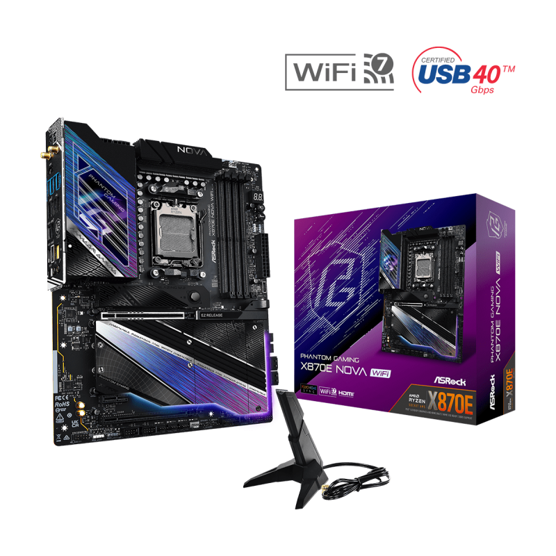 Placa de bază ASRock X870E NOVA WIFI AM5