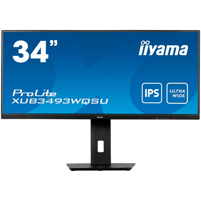 IIYAMA XUB3493WQSU-B5 34inch UW ETE IPS-panel 3440x1440 FreeSync 3000:1 400cd/m2 0.4ms MPRT HDR 2xHDMI 2xDP USB-HUB Speakers