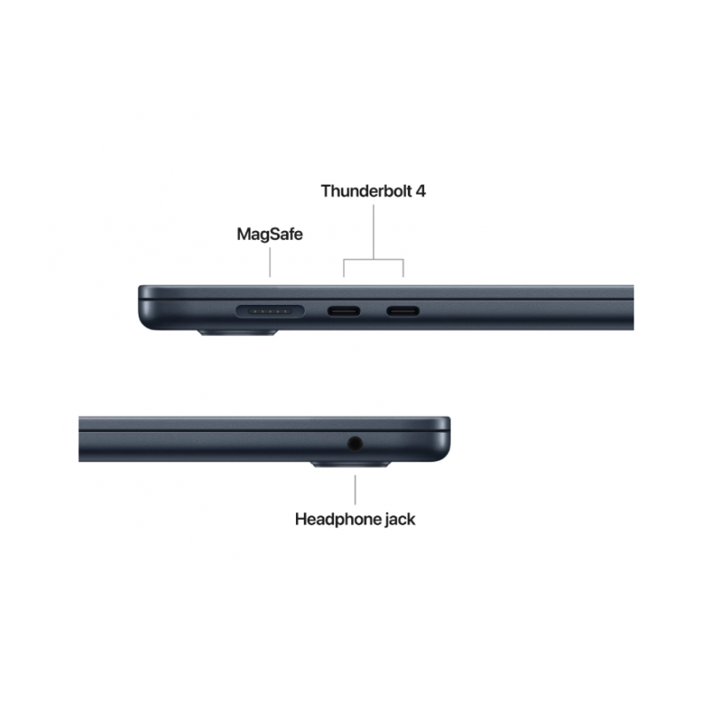 MacBook Air 15.3" Retina/Apple M4 (CPU 10-core, GPU 10-core, Neural Engine16-core)/16GB/256GB - Midnight - US English (2025) (Cto fr omMW1L3RO/A)