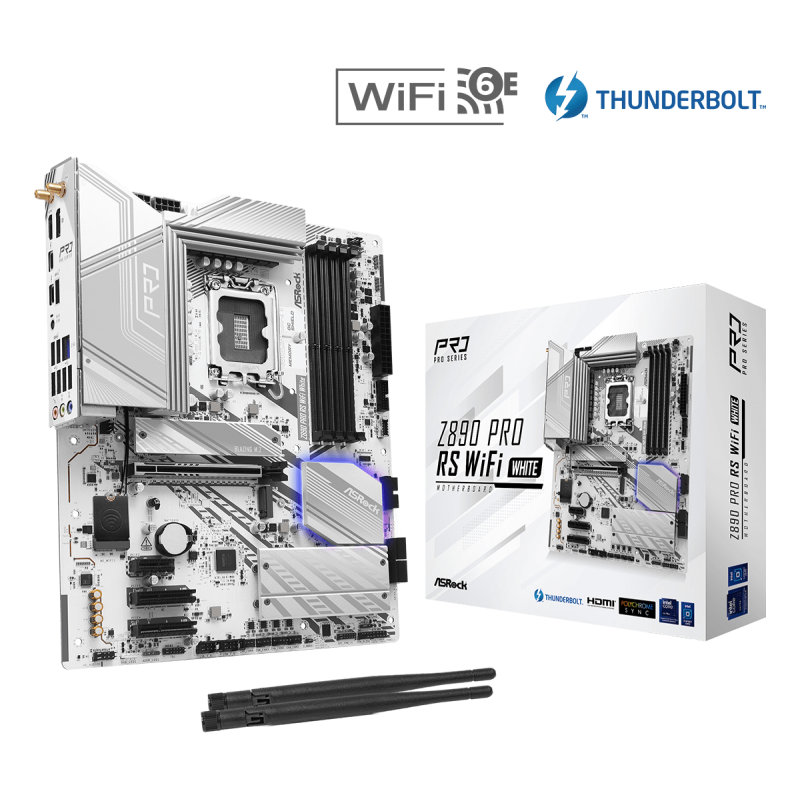 Placa de Baza ASROCK Z890 PRO RS WIFI WHITE LGA1851